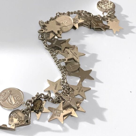 Sterling Silver Beta Sigma Phi Sorority Star Heart Charm Bracelet - Picture 6 of 9